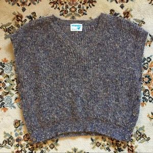 Vintage Wrangler boxy crop sweater vest buttons